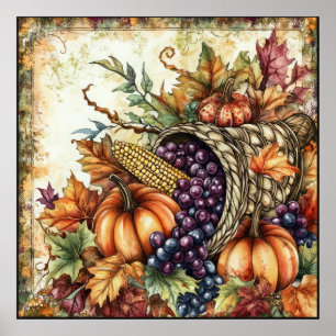 Autumn Cornucopia Art Poster