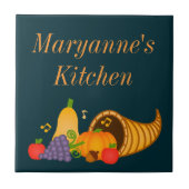 Autumn Cornucopia Custom Trivet Tile Fliese (Vorderseite)