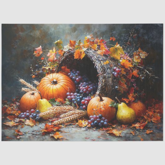 Autumn Cornucopia Decoupage Seidenpapier (Vorderseite)