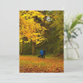 autumn couple einladung (Stehend Vorderseite)