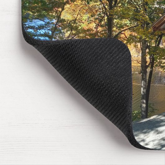 Autumn Covered Bridge Mouse Pad Mousepad (Ecke)