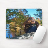 Autumn Covered Bridge Mouse Pad Mousepad (Mit Mouse)