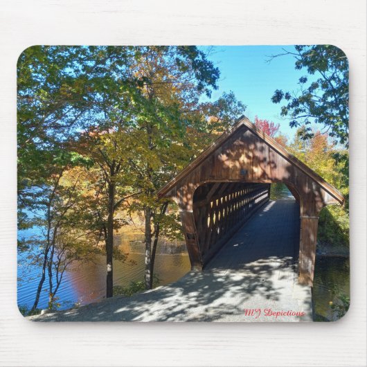 Autumn Covered Bridge Mouse Pad Mousepad (Vorne)