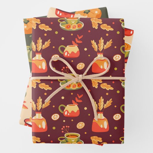 Autumn Cozy Pumpkin Gewürz Geschenkpapier Set (Beispiel)