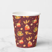 Autumn Cozy Pumpkin Gewürzpapier Cups Pappbecher (Rückseite)