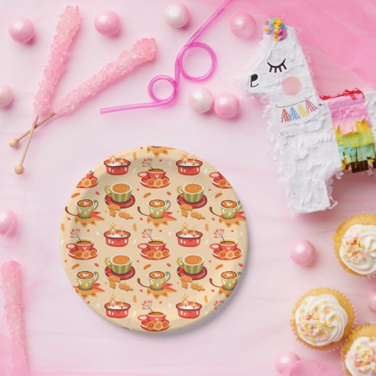 Autumn Cozy Pumpkin Gewürzpapier Teller (Party)