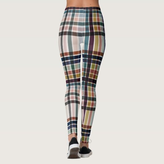 Autumn & Cream Plaid  Leggings (Rückseite)