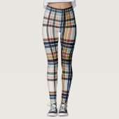 Autumn & Cream Plaid  Leggings (Vorderseite)