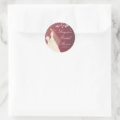 Autumn Crimson Bride Brautparty Sticker (Tasche)