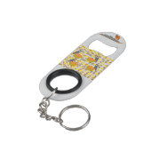 🦊 🦉 Autumn Critters Bottle Opener Keychain Mini Flaschenöffner (Rückseite Schrägansicht)