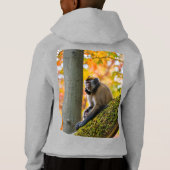 Autumn Curiosity: Monkeys at the Zoo in Fall Hoodie (Rückseite)
