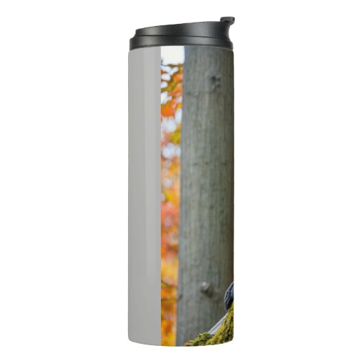 Autumn Curiosity: Monkeys at the Zoo in Fall Thermosbecher (Nach links gedreht)