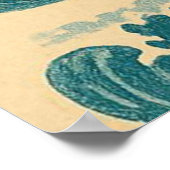 Autumn Currents: Maple Leaves and Fuji’s Horizon Poster (Ecke)