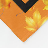 Autumn Customize Pumpkin Gold Blätter Fleecedecke (Ecke)