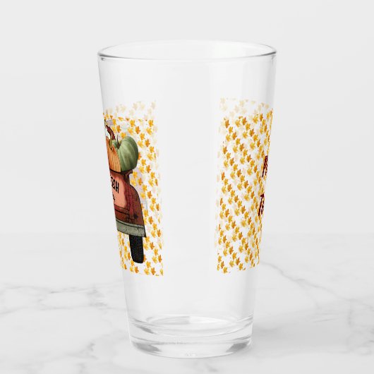 Autumn Customize Pumpkin Gold Blätter Glas (Links)