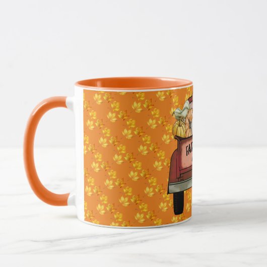 Autumn Customize Pumpkin Gold Blätter Tasse (Links)