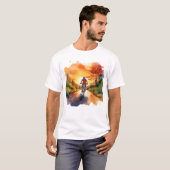 Autumn Cycling Adventure - Watercolor Bike Ride A T-Shirt (Vorne ganz)