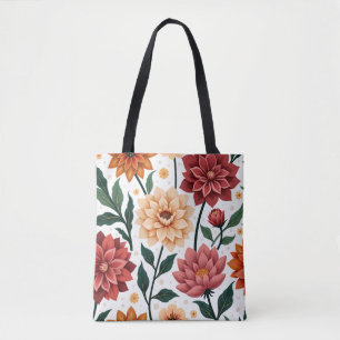 Autumn Dahlia Delight Wird Vibrant Floral Art Tasche