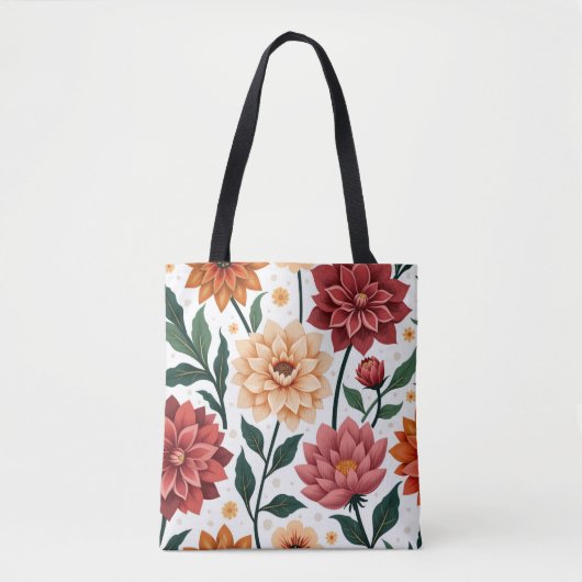 Autumn Dahlia Delight Wird Vibrant Floral Art Tasche (Vorderseite)