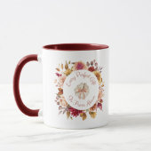 Autumn Dahlia Wreath Scripture Pumpkin Tasse (Links)