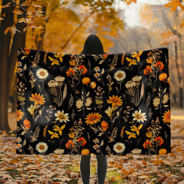 Autumn Daisies Goblincore Floral Fleecedecke
