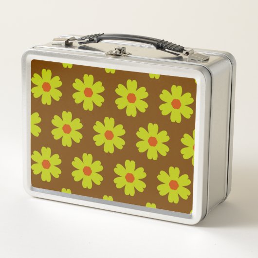 Autumn Daisies Muster Metall Brotdose (Vorderseite)
