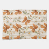 Autumn Daisy and Bow Floral Pattern Geschirrtuch (Horizontal)