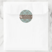 Autumn Damask Business Sticker (Tasche)