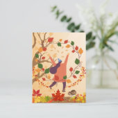 Autumn Dance Postkarte (Stehend Vorderseite)