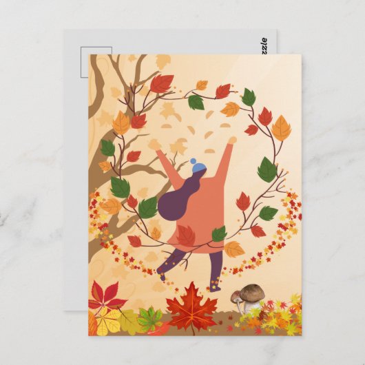Autumn Dance Postkarte (Vorne/Hinten)