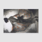 Autumn Dancer in Black & Burnt Orange Decoupage Seidenpapier (Vorderseite)