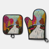 Autumn Day Apron Ofenhandschuh & Topflappen-Set (Vorderseite)