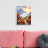 Autumn Daydreams | Fall Mountain Landscape Painted Leinwanddruck (Insitu (Wohnzimmer))