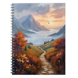 Autumn Daydreams | Fall Mountain Landscape Painted Notizblock
