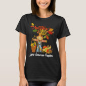 Autumn Days Leaves Scarecrows Pumpkins Fall Thanks T-Shirt (Vorderseite)