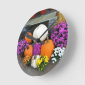 Autumn Decor Runde Wanduhr (Winkel)