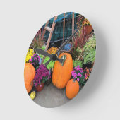 Autumn Decor Runde Wanduhr (Winkel)
