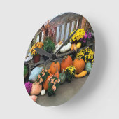 Autumn Decor Runde Wanduhr (Winkel)