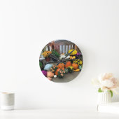 Autumn Decor Runde Wanduhr (Zuhause)