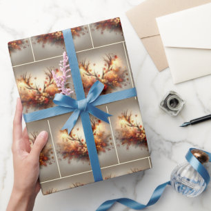 Autumn Deer Antler Bouquet Geschenkpapier