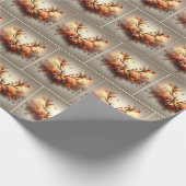 Autumn Deer Antler Bouquet Geschenkpapier (Ecke)