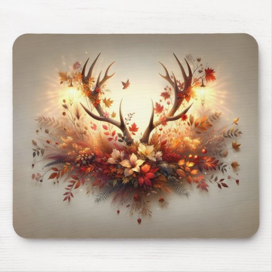 Autumn Deer Antler Bouquet Mousepad (Vorne)