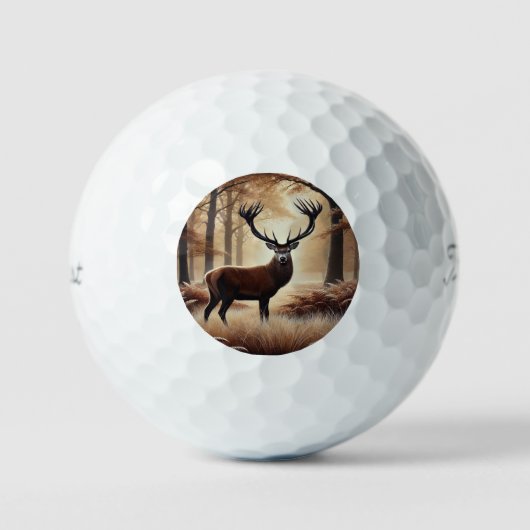 Autumn Deer Golf Balls Golfball (Vorderseite)