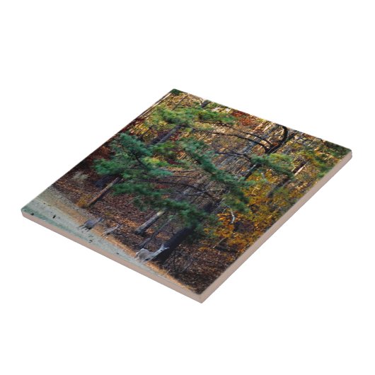 Autumn Deer in the Distanz Fliese (Seite)