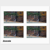 Autumn Deer in the Distanz Rechteckiger Aufkleber (Blatt)