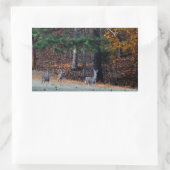 Autumn Deer in the Distanz Rechteckiger Aufkleber (Tasche)