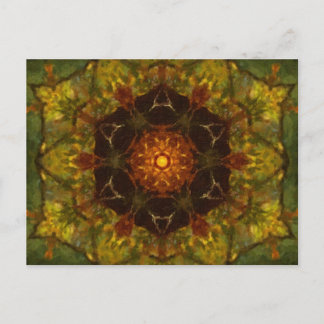 Autumn Delight Kaleidoskop Art 5 Postkarte