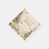 Autumn Desert Floral Bridal Shower Serviette (Ecke)
