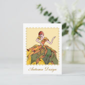 Autumn Design Postcard Postkarte (Stehend Vorderseite)