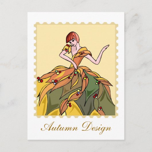 Autumn Design Postcard Postkarte (Vorderseite)